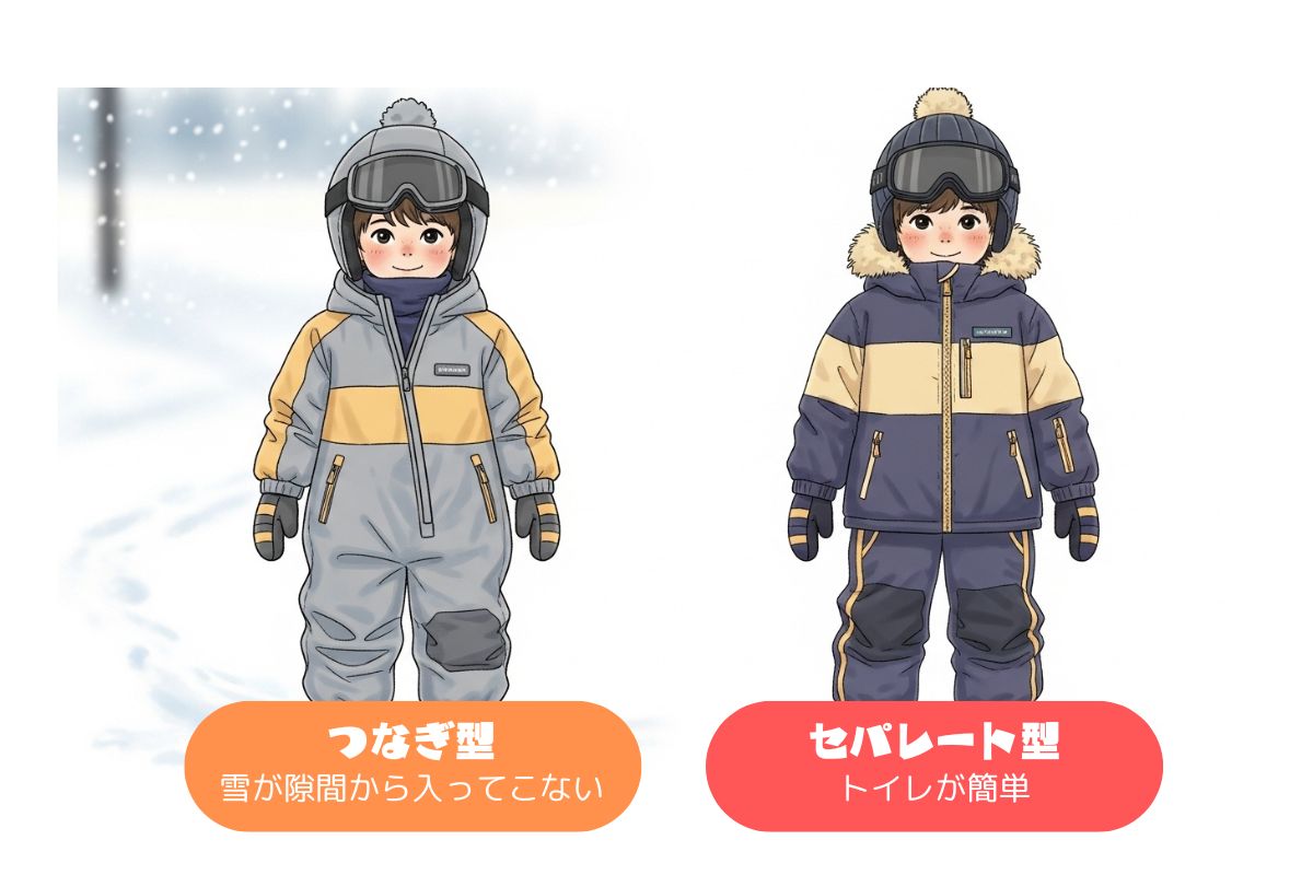 スキーウェアのタイプの説明